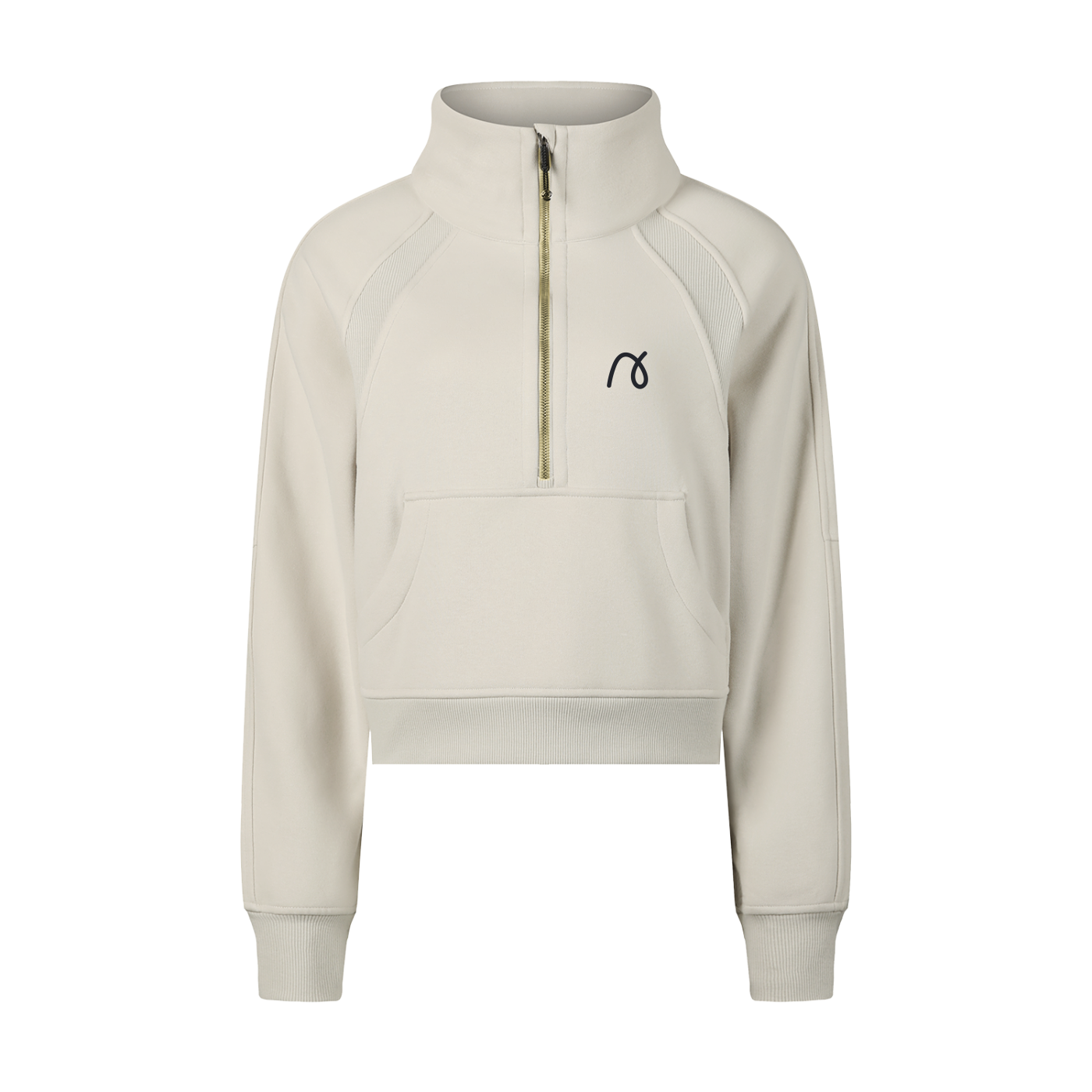Cropped Half-Zip Sweatshirt