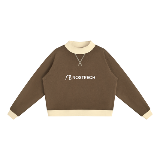 Women’s Mock Neck Crewneck Sweatshirt